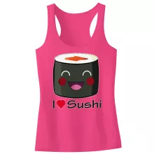 Débardeur Enfant Fille « I Love Sushi ! » – Parodie Japon Culture