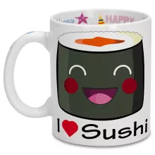 Mug « I Love Sushi ! » – Parodie Japon Culture