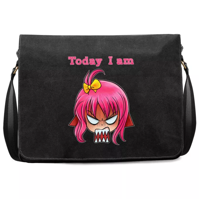 Premium Messenger Bag Parody of Today I am Today I am Angry - Manga Mood