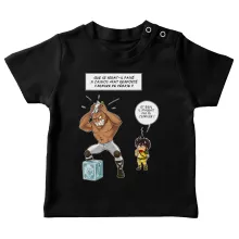 T-shirt bébé Cassios « L'armure de Pégase a choisi son nouveau maître... » – Parodie Saint Seiya