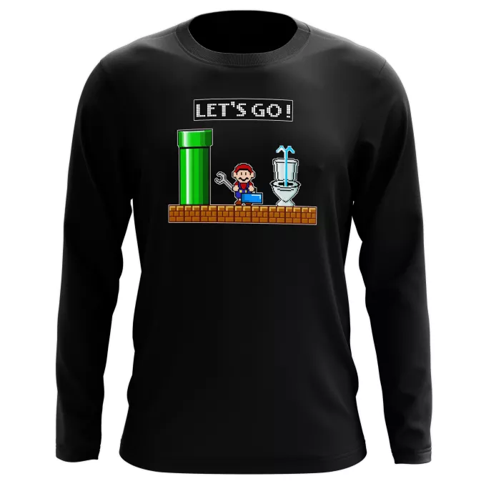 Magliette a maniche lunge Paoridia Super Mario Super Mario