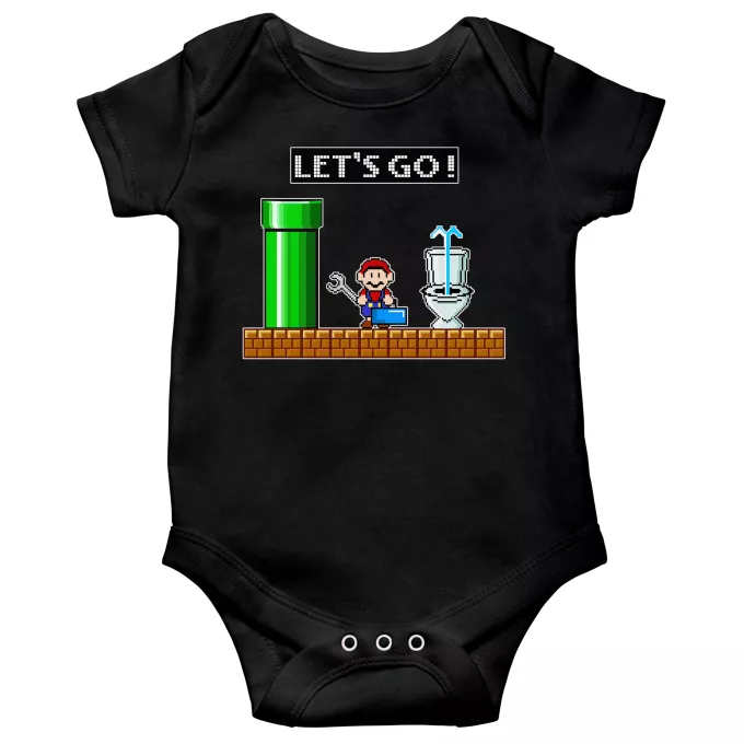 Body per bambini a maniche corte Paoridia Super Mario Super Mario