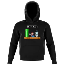 Felpa con cappuccio Bambino et ragazzo – Parodia dei Super Mario