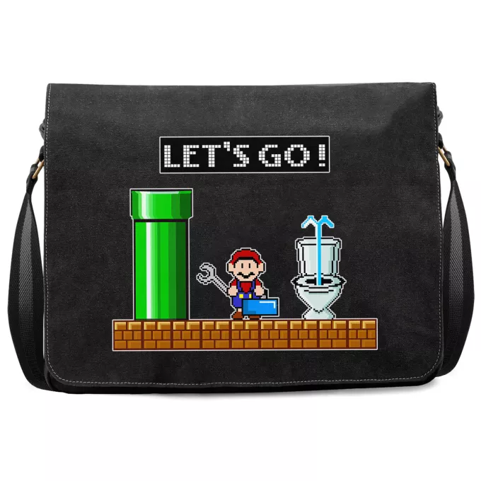 Borsa Da Postino In Tela Paoridia Super Mario Super Mario