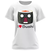 T-shirt Femme « I Love Sushi ! NOOOO !! » – Parodie Japon Culture