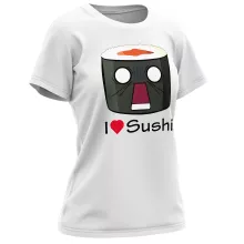 T-shirt Femme « I Love Sushi ! NOOOO !! » – Parodie Japon Culture