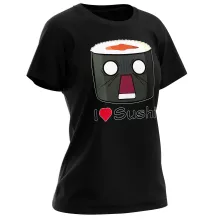 T-shirt Femme « I Love Sushi ! NOOOO !! » – Parodie Japon Culture