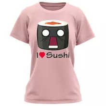 T-shirt Femme « I Love Sushi ! NOOOO !! » – Parodie Japon Culture