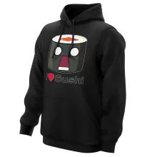 Sweat à capuche « I Love Sushi ! NOOOO !! » – Parodie Japon Culture