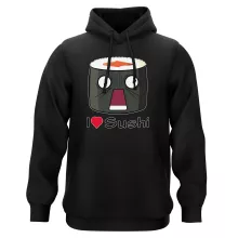 Sweat à capuche « I Love Sushi ! NOOOO !! » – Parodie Japon Culture