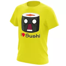 T-shirt « I Love Sushi ! NOOOO !! » – Parodie Japon Culture