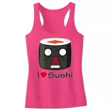 Débardeur Enfant Fille « I Love Sushi ! NOOOO !! » – Parodie Japon Culture