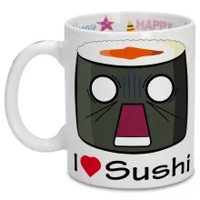 Mug « I Love Sushi ! NOOOO !! » – Parodie Japon Culture