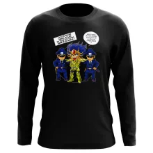 T-Shirt à manches longues Death Mask « L'affaire D.S.Mask ( Il affichait le visage de ses victimes sur les murs de son temple...) » – Parodie Saint Seiya