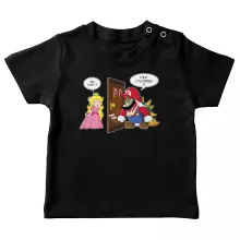 T-shirt bébé Bowser « C'est l'plombier ! » – Parodie Super Mario