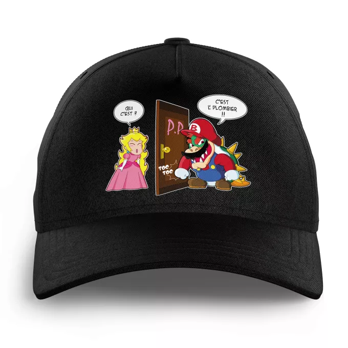 Casquettes Enfants Parodie Super Mario C'est l'plombier ! - Bowser, Princesse Peach