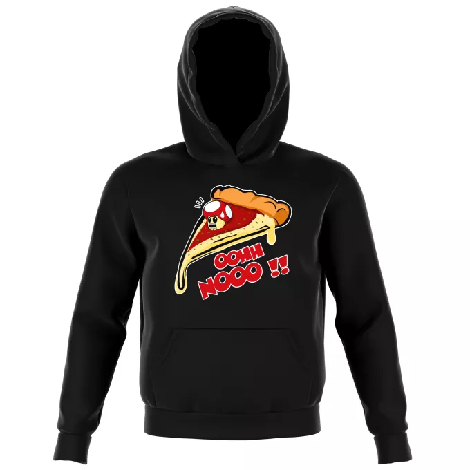 Sweat-shirts à Capuche Enfant Parodie Super Mario Pizza aux Champignons ! - Toad
