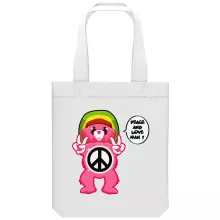 totebag “Peace and Love - Reggae Version” – The Care Bears parody