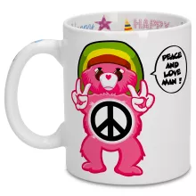 Mug « Peace And Love Man - Reggae Version » – Parodie Bisounours