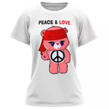Camiseta Mujer “Peace and Love” – Parodia de Los Osos Amorosos