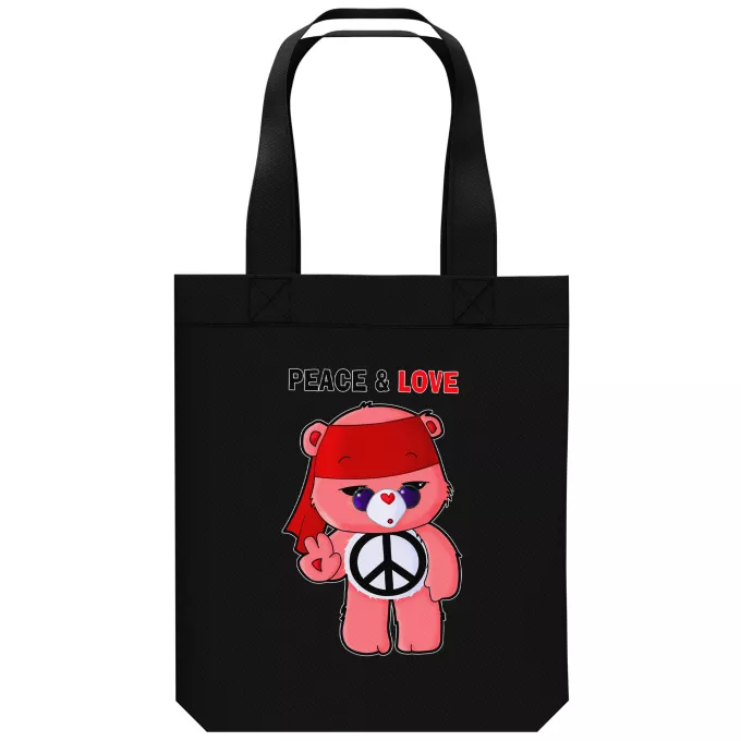 Ekologisk bomullsväska (Tote Bag) Parodi Krambjörnarna Krambjörnarna - Peace and Love