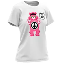 Women T-shirt “Peace and Love - Hippie Version” – The Care Bears parody