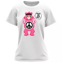 Women T-shirt “Peace and Love - Hippie Version” – The Care Bears parody