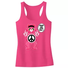 Girls Kids Tank Top “Peace and Love - Hippie Version” – The Care Bears parody