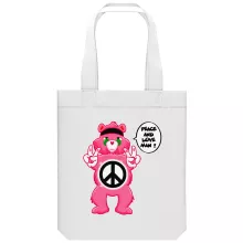 totebag “Peace and Love - Hippie Version” – The Care Bears parody