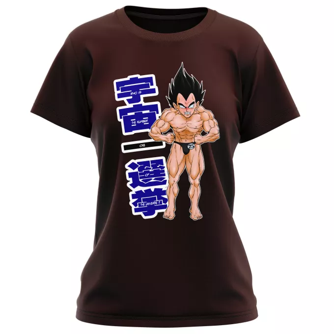 T-shirts Femmes Parodie Dragon Ball Z - DBZ Mister Univers Candidat N° 25 :) - Végéta