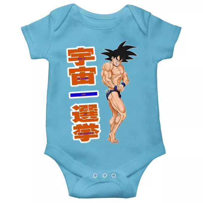 Korte mouwen Babyromper (jongen) Parodie Dragon Ball Z - DBZ Son Goku