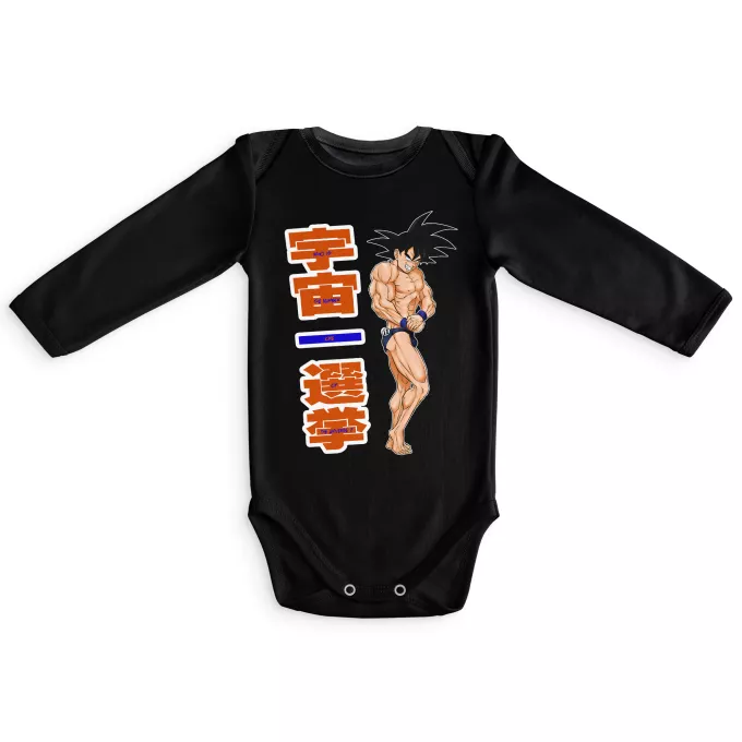 Lange mouwen Babyromper Parodie Dragon Ball Z - DBZ Son Goku