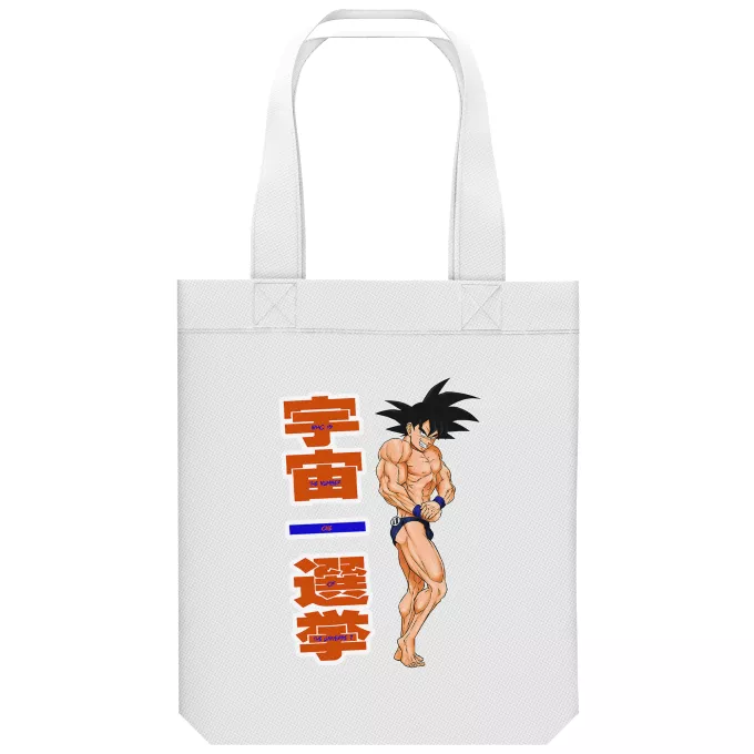 biologisch katoenen draagtas (Tote Bag) Parodie Dragon Ball Z - DBZ Son Goku