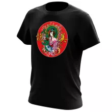 T-shirt Japon « La Geisha et le Dragon (Ryumi) ! » – Parodie Japon Culture