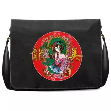 Sac à bandoulière Japon « La Geisha et le Dragon (Ryumi) ! » – Parodie Japon Culture