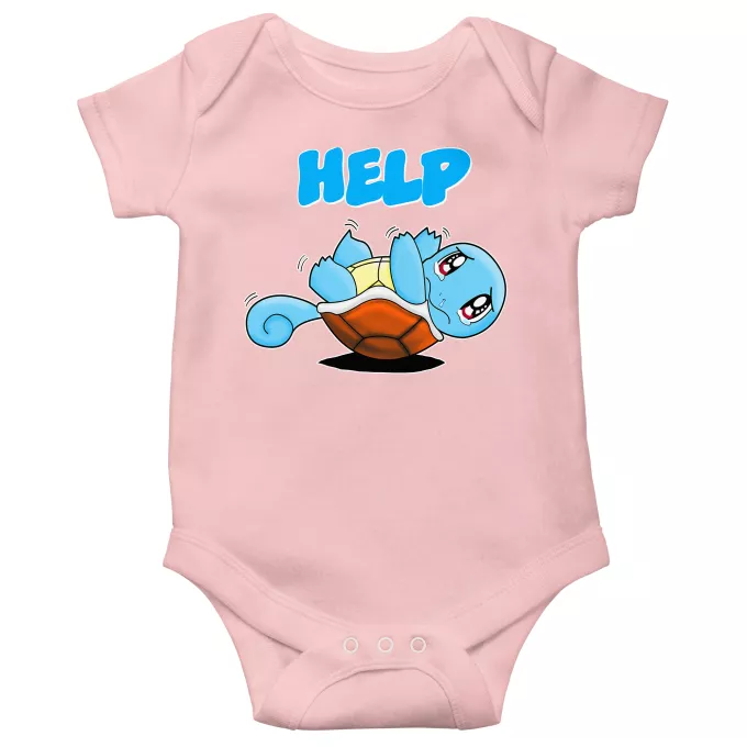Body baby korta ärmar (flicka) Parodi Pokémon Squirtle