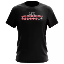 Life Pixel Design T-Shirt – Parodie auf Videospiel Pixel