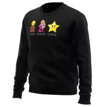 Pull Princesse Peach « Argent, Femmes et Pouvoir ! » – Parodie Super Mario