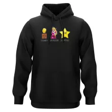 Sweat à capuche Princesse Peach « Argent, Femmes et Pouvoir ! » – Parodie Super Mario