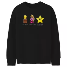 Pull Enfant Princesse Peach « Argent, Femmes et Pouvoir ! » – Parodie Super Mario