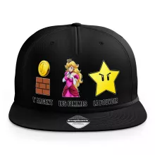 Casquette Princesse Peach « Argent, Femmes et Pouvoir ! » – Parodie Super Mario