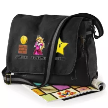 Sac à bandoulière Princesse Peach « Argent, Femmes et Pouvoir ! » – Parodie Super Mario