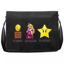 Sac à bandoulière Princesse Peach « Argent, Femmes et Pouvoir ! » – Parodie Super Mario