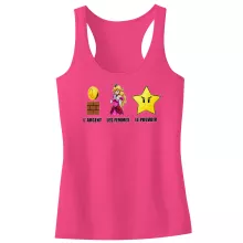 Débardeur Enfant Fille Princesse Peach « Argent, Femmes et Pouvoir ! » – Parodie Super Mario