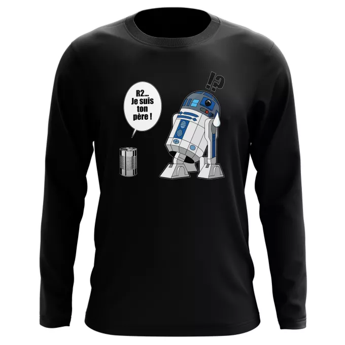 T-Shirts manches longues Parodie Star Wars Boîte de conserve ... - R2-D2 - Je suis ton père