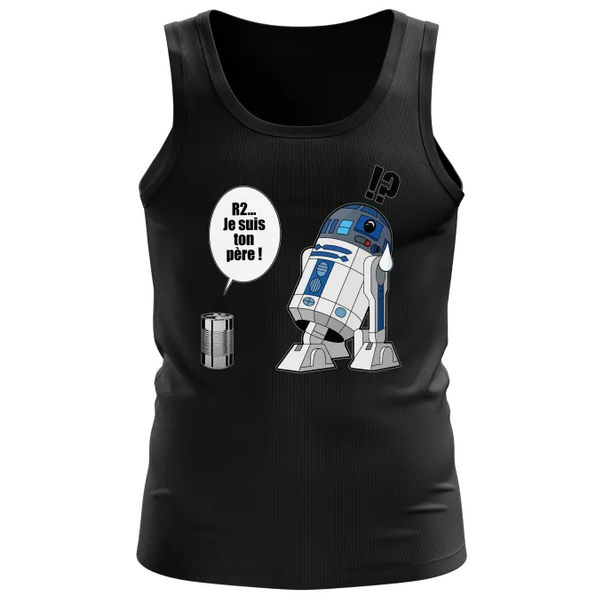 Débardeurs Hommes Parodie Star Wars Boîte de conserve ... - R2-D2 - Je suis ton père