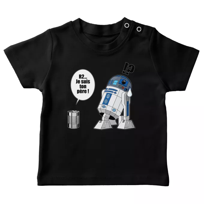 T-shirts bébé Parodie Star Wars Boîte de conserve ... - R2-D2 - Je suis ton père