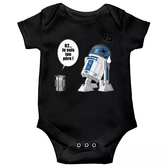Body bébé manches courtes Parodie Star Wars Boîte de conserve ... - R2-D2 - Je suis ton père