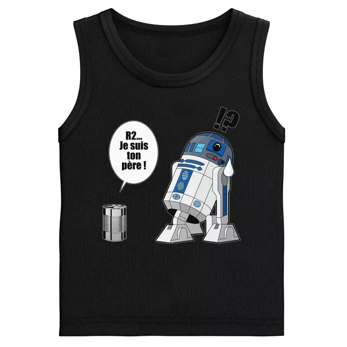 Débardeurs Enfants Garçons Parodie Star Wars Boîte de conserve ... - R2-D2 - Je suis ton père