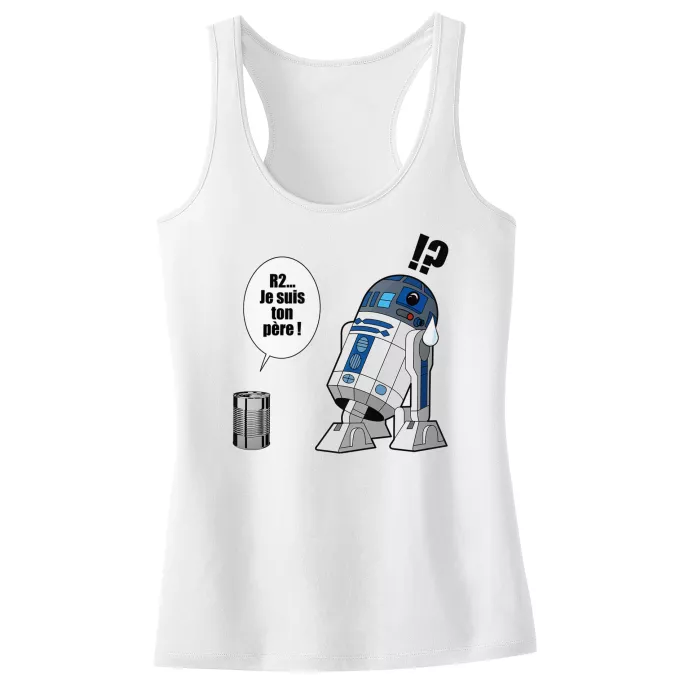 Débardeur Enfant Fille Parodie Star Wars Boîte de conserve ... - R2-D2 - Je suis ton père